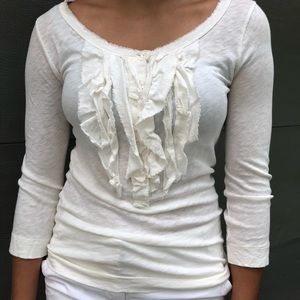 J Crew white long sleeve shirt